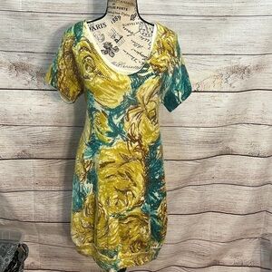 MOTH Anthro Brona Sweater Dress Short Sleeves Scoop neck Pullover Size Small